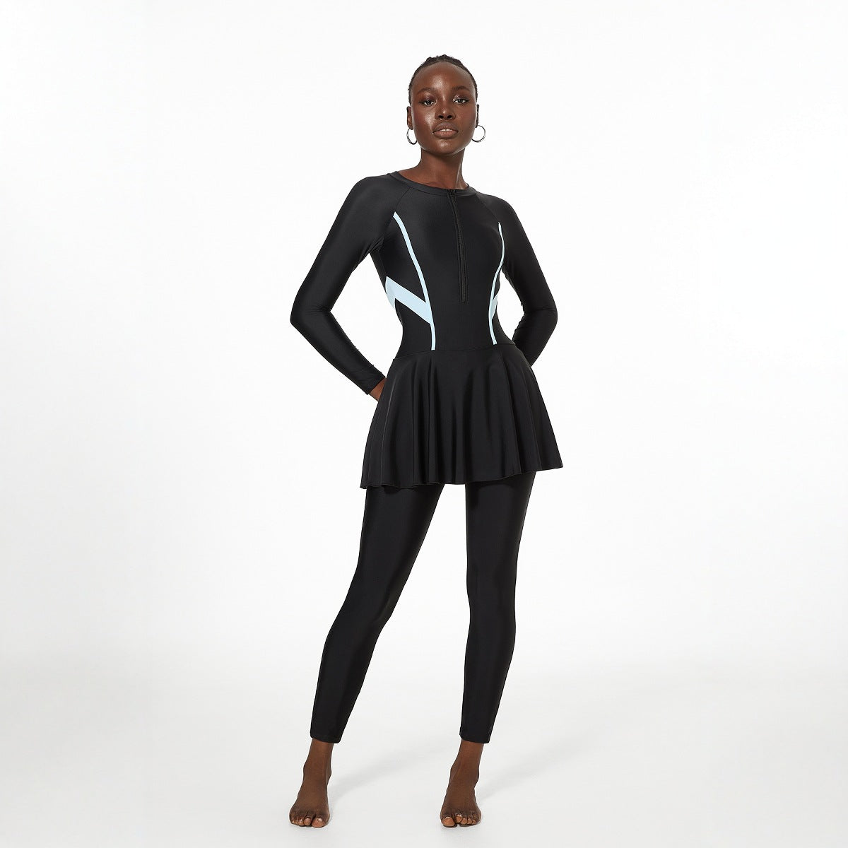 Swimwear Women Belly Covering One Long Sleeve Trousers Spring Surfing Diving Swimsuit Bella Mia